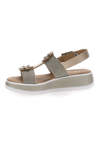 Platin-Plateausandalen Danke 3355