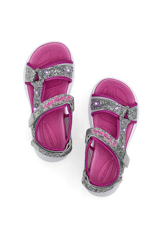 Skechers Glimmer Kicks Glittery Glam Light Sandalen Rosa