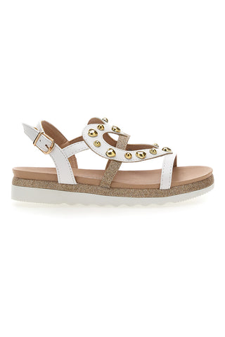 Flache Sandalen von Sweet Years 8668 Weiß