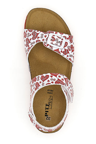 Pitt Kinder Sandalen 45289CO Rot/Weiß