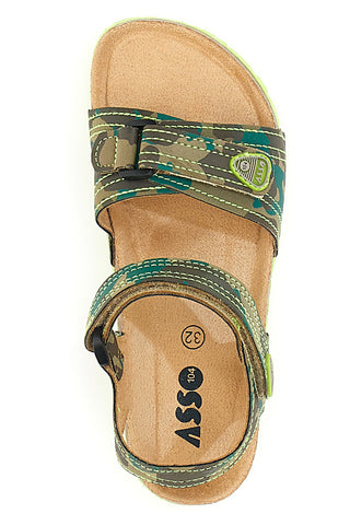 Asso 7711 Grüne Tarnsandalen