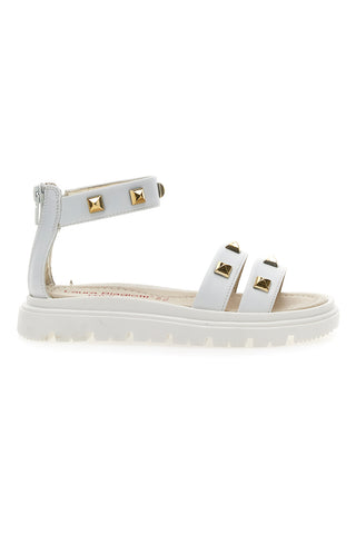 Sandali Laura Biagiotti 8415 Bianchi con Borchie