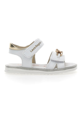 Sandali Laura Biagiotti 8540 Bianche con Catenella