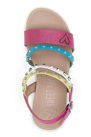 Bunte Nietensandalen SWEET YEARS 8363
