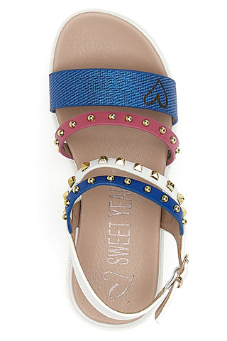 Mehrfarbige Sandalen mit Sweet Years-Nieten 8363