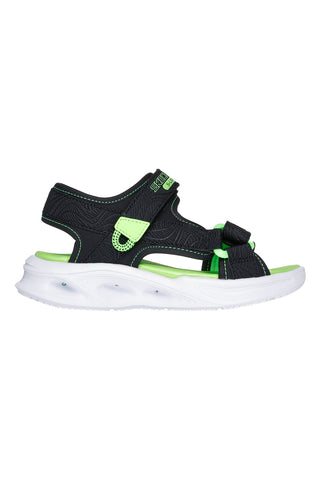 Sandali Neri con Luci da Bimbi Skechers Sola Glow Sandal