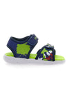 Sandali Blu e Lime con Fascia Regolabile con Velcro Superga 63820