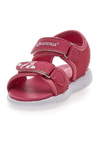 Fuchsia-Sandalen für Mädchen mit Klettverschluss Superga 63820