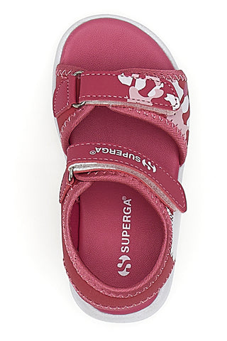 Fuchsia-Sandalen für Mädchen mit Klettverschluss Superga 63820
