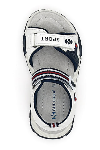 Sandali Bianchi Con Strappi in Velcro Superga 63278