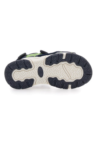 Blaue und grüne Sandalen mit Klettbändern Superga 63479