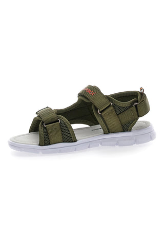 Militärgrüne Sandalen mit verstellbaren Klettbändern Superga 83478