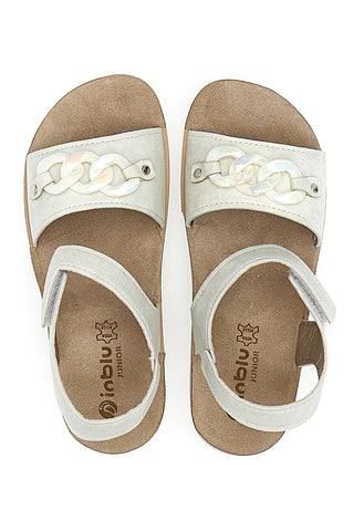 Weiße Sandalen mit Klettverschluss Tear Inblu 26 Cj