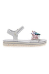 Weiße Sandalen mit Schmetterlingen Laura Biagiotti 8466