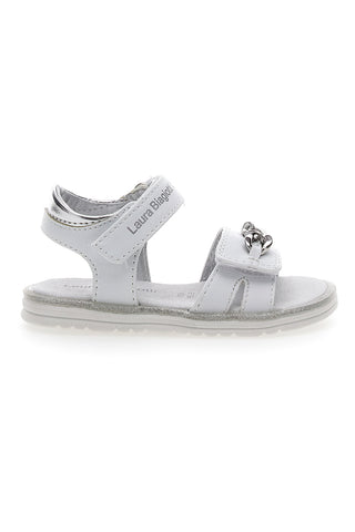 Sandali Bianchi con Catenella laura Biagiotti 8540