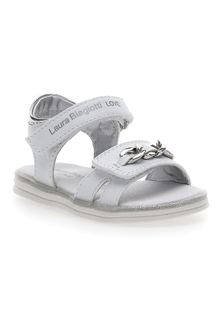 Sandali Bianchi con Catenella laura Biagiotti 8540