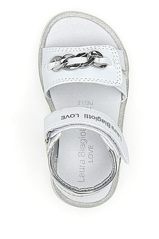 Sandali Bianchi con Catenella laura Biagiotti 8540