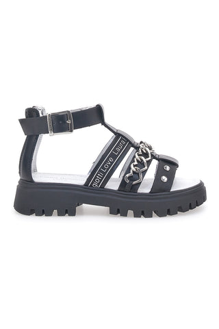 Schwarze Fischersandalen Laura Biagiotti 9024