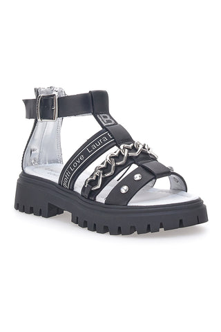 Schwarze Fischersandalen Laura Biagiotti 9024