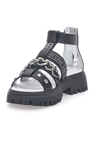 Schwarze Fischersandalen Laura Biagiotti 9024