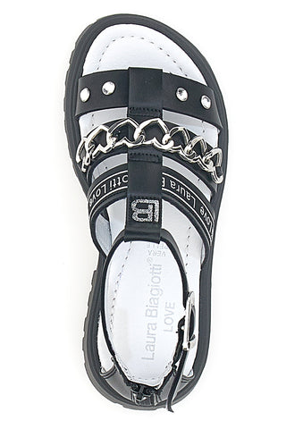 Schwarze Fischersandalen Laura Biagiotti 9024
