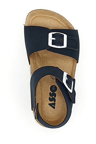 Blaue Sandalen mit verstellbaren Riemen Asso 15046