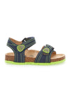 Blaue und grüne Freizeitsandalen für Kinder Asso 13606