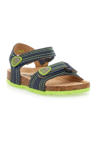 Blaue und grüne Freizeitsandalen für Kinder Asso 13606
