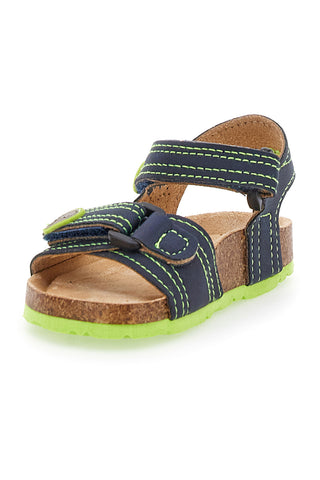 Blaue und grüne Freizeitsandalen für Kinder Asso 13606