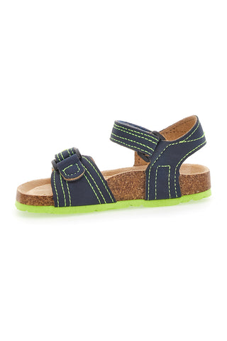 Blaue und grüne Freizeitsandalen für Kinder Asso 13606