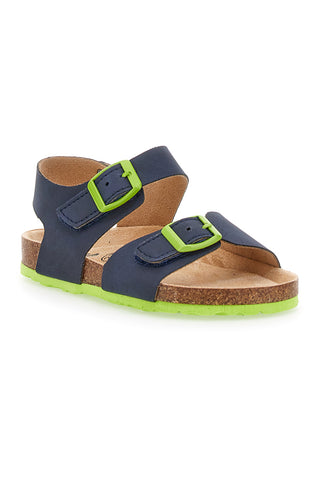 Blaue Sandalen mit Schnallen Asso 16210