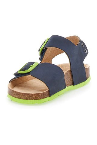 Blaue Sandalen mit Schnallen Asso 16210