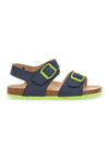 Blaue Sandalen mit Klettverschluss ASSO 16210