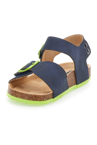 Blaue Sandalen mit Klettverschluss ASSO 16210