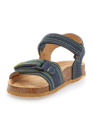 Blaue Sandalen mit Klettverschluss ASSO 64135