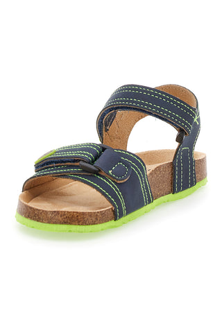 Lässige blaue und grüne Sandalen für Kinder Asso 13569