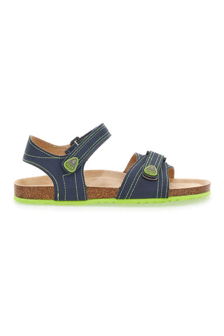 Blaue Sandalen für Jungen mit grüner Sohle ASSO 13569