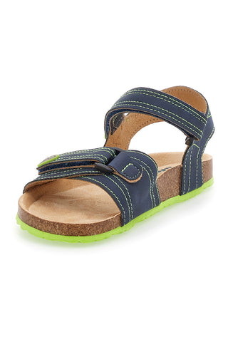 Blaue Sandalen für Jungen mit grüner Sohle ASSO 13569