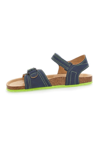 Blaue Sandalen für Jungen mit grüner Sohle ASSO 13569