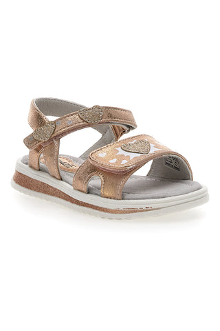 Bronzefarbene Sandalen mit Riemen Grazie Girl 218655