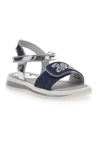 Jeans- und Silbersandalen mit Tränenverschluss Grazie Girl 218734