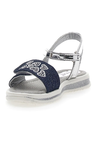 Jeans- und Silbersandalen mit Tränenverschluss Grazie Girl 218734