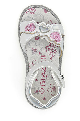 Sandali Primi Passi Bianchi Grazie Girl 14323