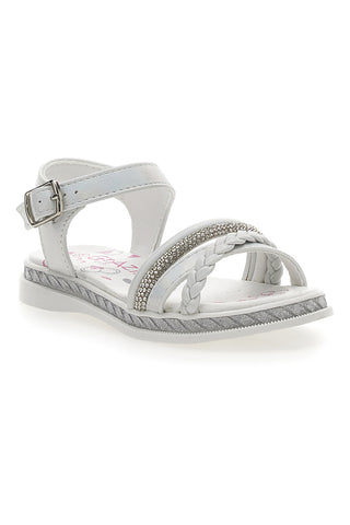 Sandali con Strass Bianchi Grazie Girl 14327
