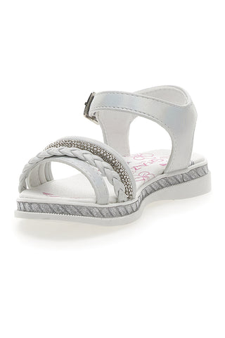 Sandali con Strass Bianchi Grazie Girl 14327