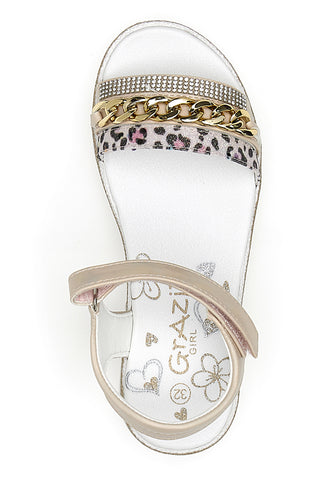 Sandali Oro con Cinturino Grazie Girl 14320