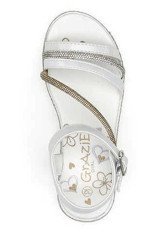 Sandali Bianchi con Cinturino Grazie Girl 14311