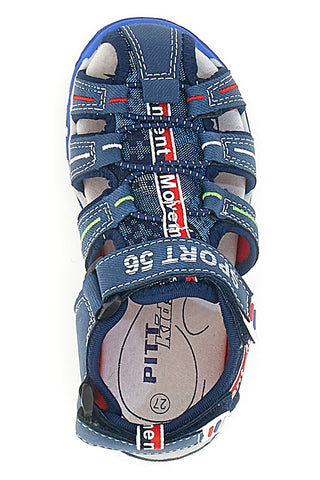 Sandali Fisherman Blu Con Strappo In Velcro Pitt Kids 14116