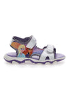 Lila und silberne Sandalen mit Klettverschluss, Frozen 17308
