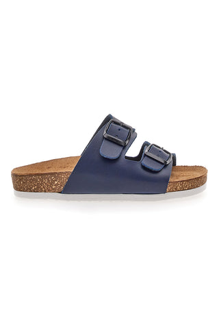 Ciabatte Blu Con Plantare In Vera Pelle Pittarello Bio 257206